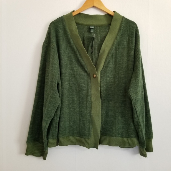 wild fable Sweaters - NWT Wild Fable Slouchy Green Cardigan Size Large